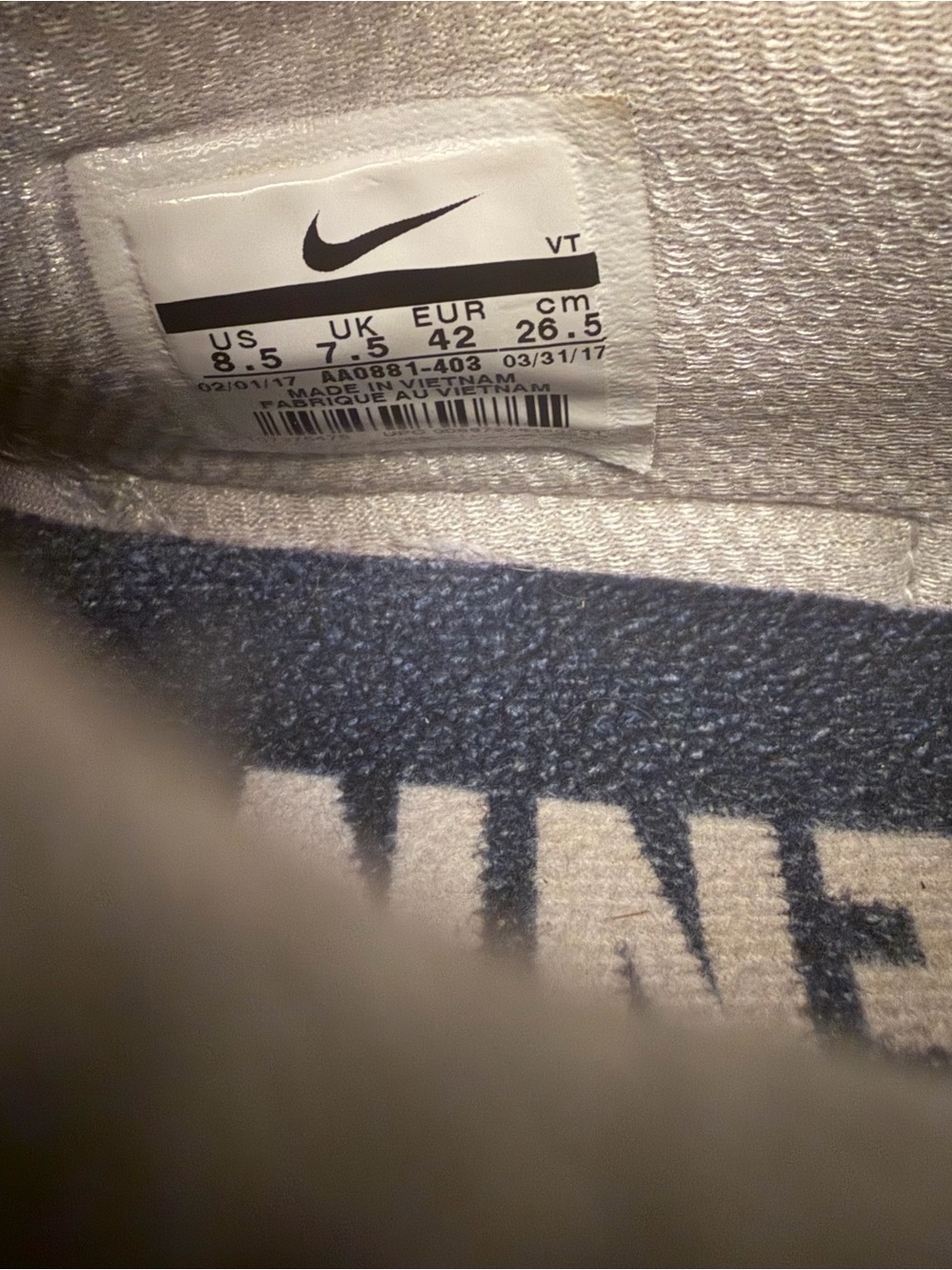 NIKE Free Trainer V7 Sneakers Shoes Penn State Nittany Lions PSU Men’s 8.5 US - Picture 7 of 8
